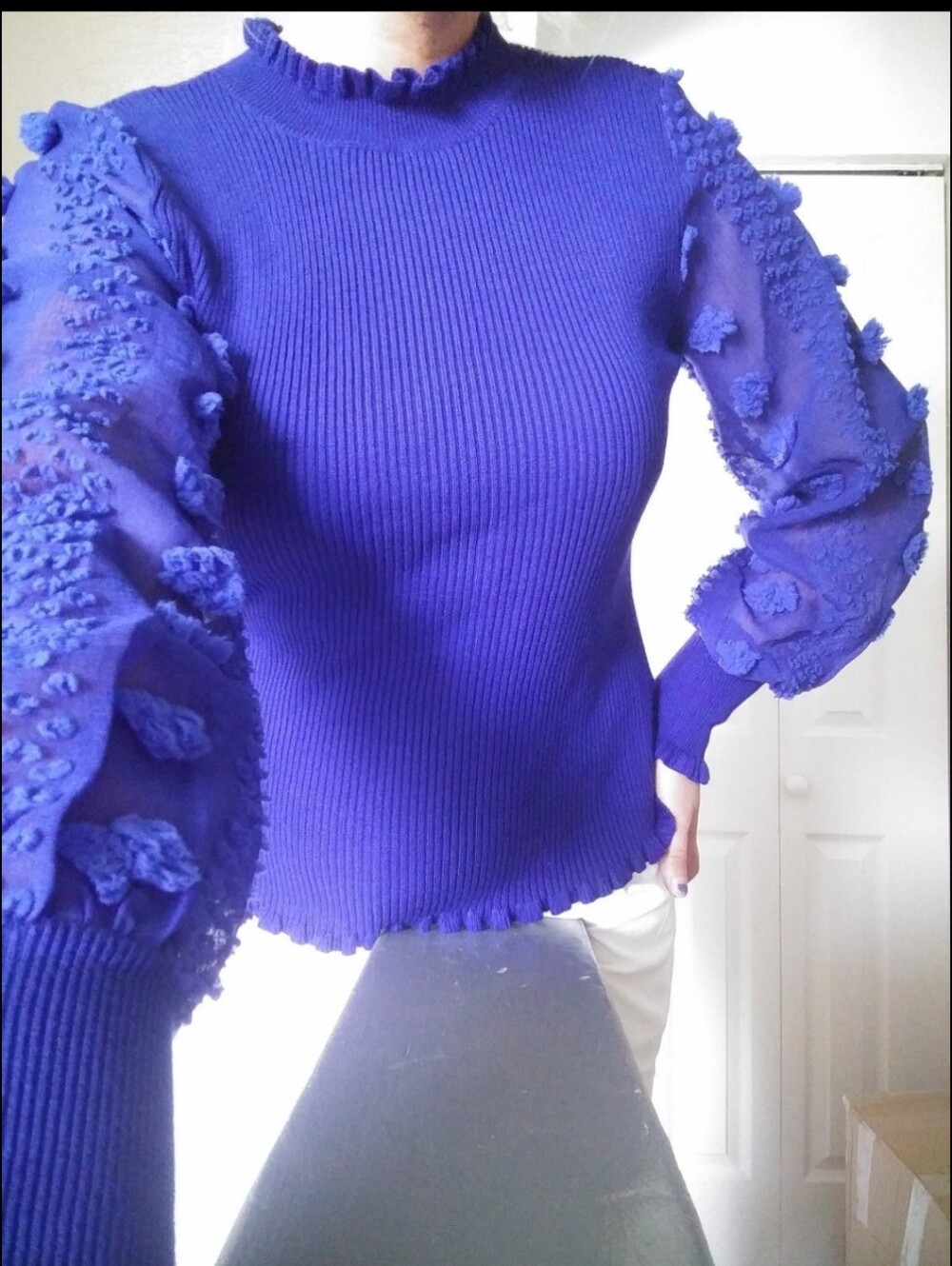 Almost Famous Royal Blue Knit Top - Picture 2 of 5